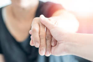 Caregiver,,Specialized,Assistance,,Carer,Hand,Holding,Elder,Hand,Woman,In Offene Hilfen